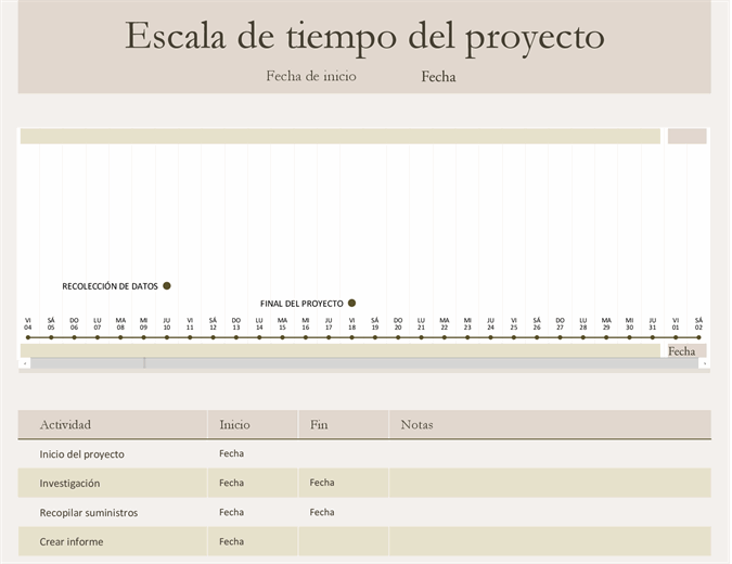 Plantilla Excel Escala De Tiempo Del Proyecto Gantt Descarga Gratis Images