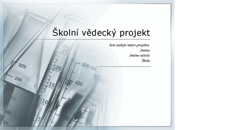 Prezentace pro školní vědecký projekt