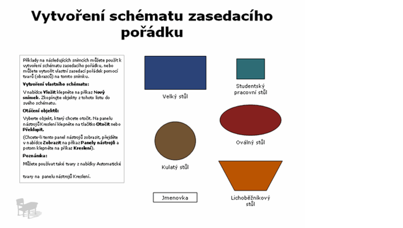 Schéma zasedacího pořádku