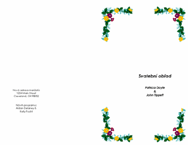 Program svatebního obřadu
