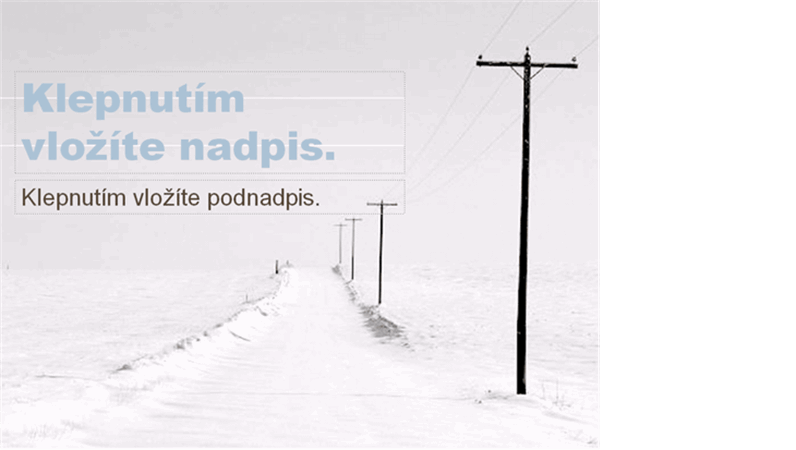 Šablona návrhu s motivem zasněžené cesty