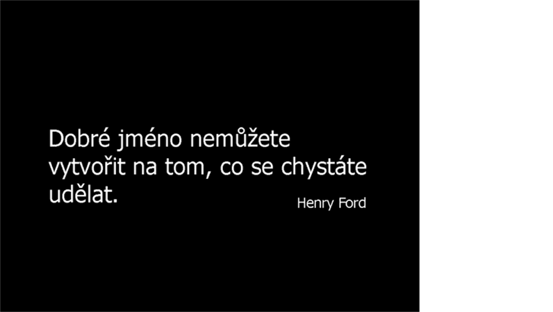 Snímek s citátem Henryho Forda