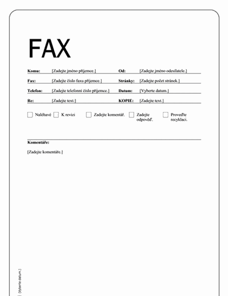 Jmění – fax