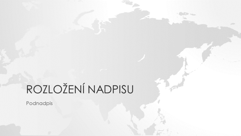 Prezentace ze série Mapy světa – asijský kontinent (širokoúhlý formát) Prezentace ze série Mapy světa – asijský kontinent (širokoúhlý formát)