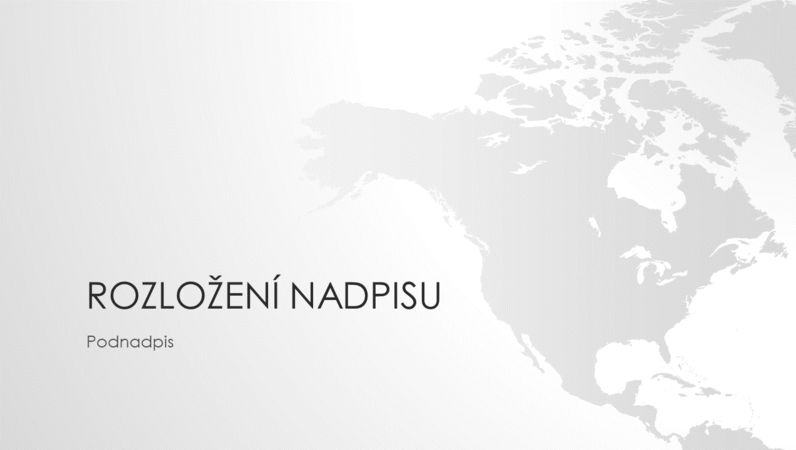 Prezentace ze série Mapy světa – severoamerický kontinent (širokoúhlý formát) Prezentace ze série Mapy světa – severoamerický kontinent (širokoúhlý formát)