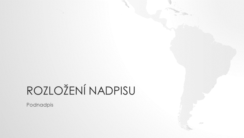 Prezentace ze série Mapy světa – jihoamerický kontinent (širokoúhlý formát) Prezentace ze série Mapy světa – jihoamerický kontinent (širokoúhlý formát)