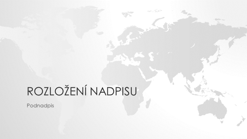 Série světových map, prezentace pro celý svět (širokoúhlý formát) Série světových map, prezentace pro celý svět (širokoúhlý formát)