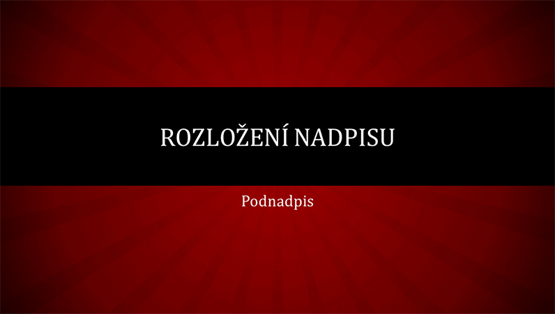 Červená prezentace s paprsky (širokoúhlý formát) Červená prezentace s paprsky (širokoúhlý formát)