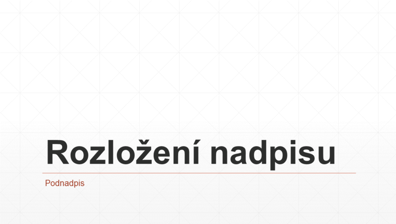 Firemní prezentace s kosočtvercovou mřížkou (širokoúhlý formát) Firemní prezentace s kosočtvercovou mřížkou (širokoúhlý formát)