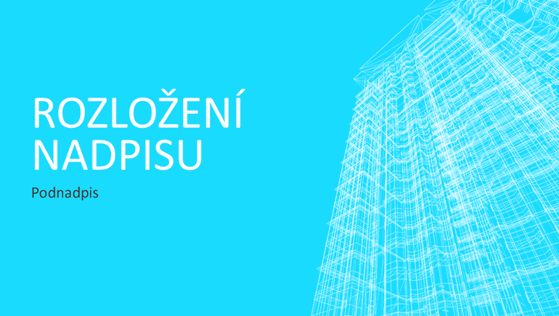 Firemní prezentace s tématem drátěného modelu budovy (širokoúhlá) Firemní prezentace s tématem drátěného modelu budovy (širokoúhlá)
