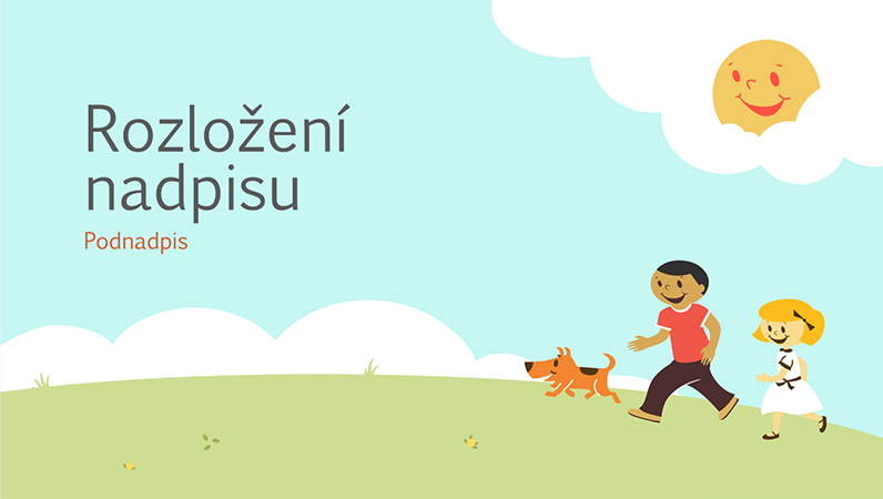 Návrh vzdělávací prezentace s hrajícími si dětmi (kreslený obrázek, širokoúhlý formát) Návrh vzdělávací prezentace s hrajícími si dětmi (kreslený obrázek, širokoúhlý formát)