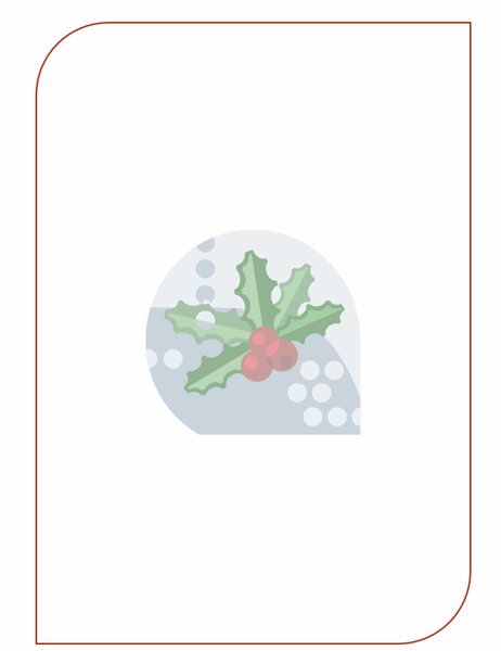 Vánoční šablona e-mailu (s vodoznakem cesmíny)