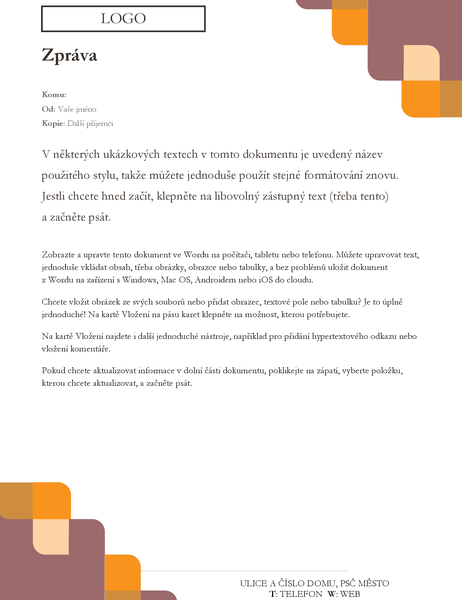 Sdělení s úhly a křivkami Sdělení s úhly a křivkami
