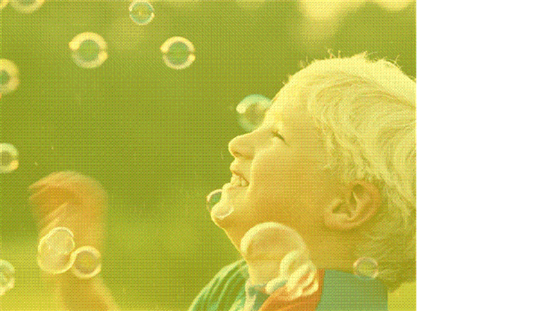 Dreng og hans bobler, designskabelon