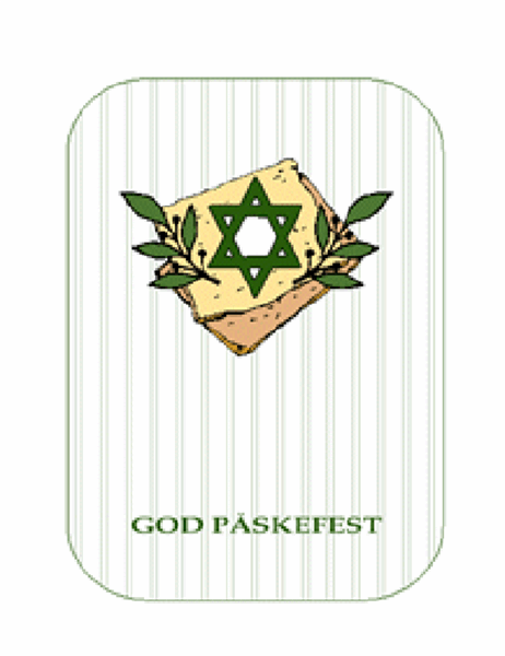 Påskefestkort (med davidsstjerne)