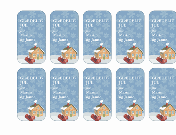 Gavemærkater (vinterdesign, fungerer sammen med Avery 5871, 8871, 8873, 8876 og 8879)