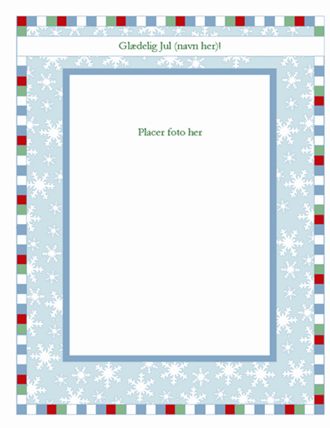 Ferie, t-shirt-overføring (med snefnug, til Avery 3271, 3275 og 3279)