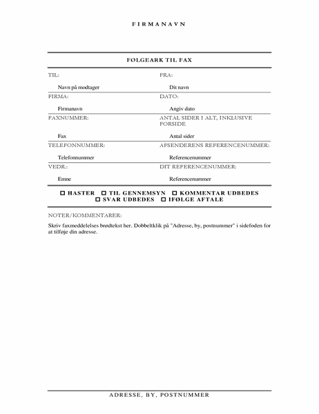 Faxforside (elegant)