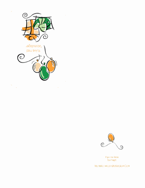 Fødselsdagskort (med ballooner)