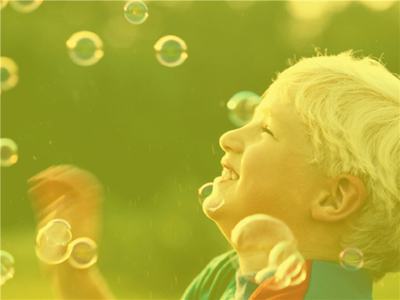Dreng og hans bobler, designskabelon