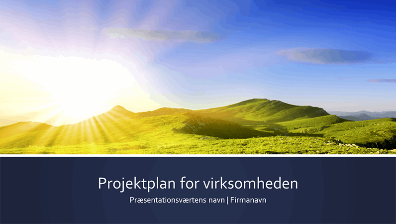 Præsentation til en virksomheds projektplan (widescreen)