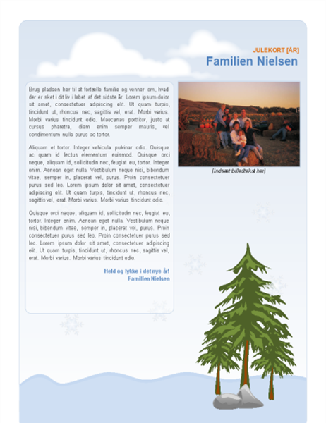 Ferienyhedsbrev til familien