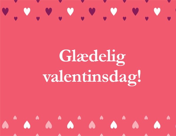 Kort Til Valentinsdag Foldet I Kvarte