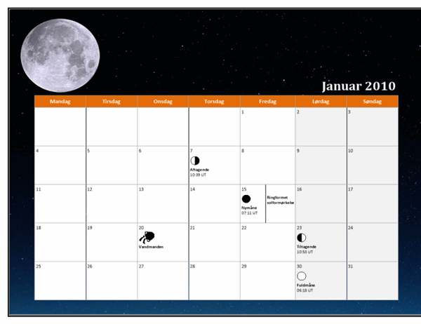 Månedskalender for 2010 (universaltid)