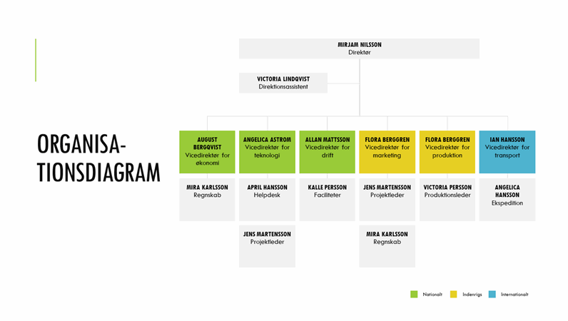 Simpelt organisationsdiagram