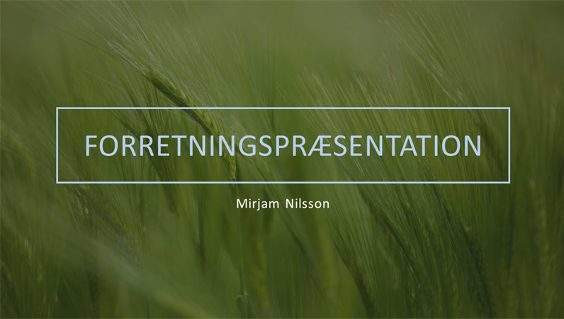 Grøn forretningspræsentation Grøn forretningspræsentation