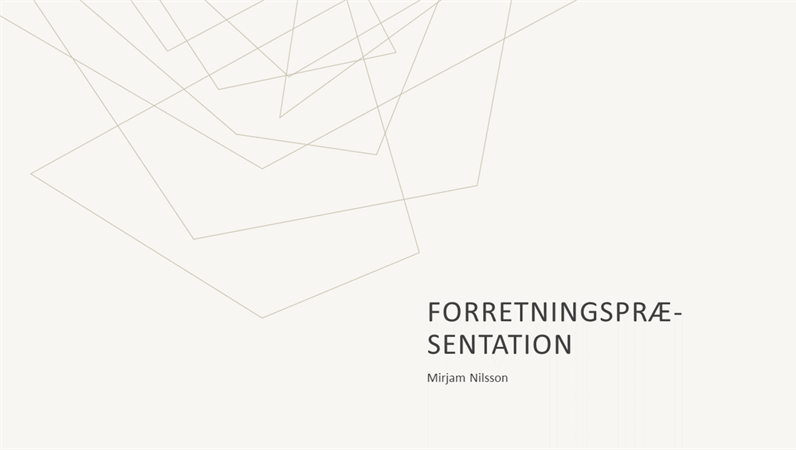 Kortfattet let salgspræsentation Kortfattet let salgspræsentation