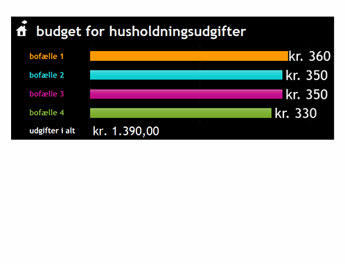 Budget for husholdningsudgifter