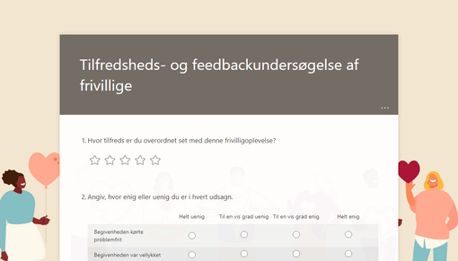 Tilfredsheds- og feedbackundersøgelse af frivillige
