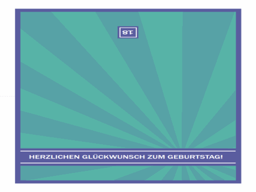 Meilenstein-Geburtstagskarte (Blaue Strahlen)