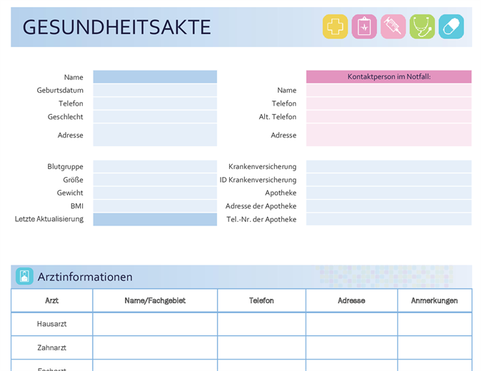 Gesundheitsakte meiner Familie Gesundheitsakte meiner Familie