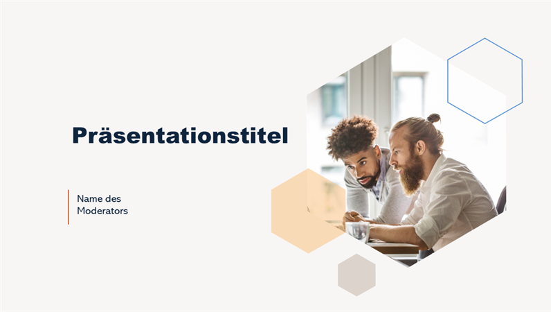 Helle Präsentation mit Sechseck Helle Präsentation mit Sechseck