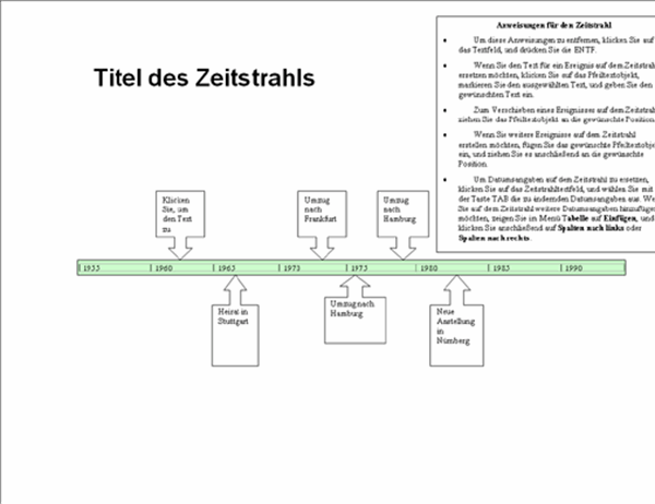 Handout Word Vorlagen - Zeitstrahl