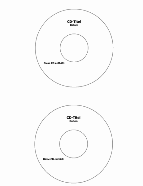 CD-Labels (können mit Avery 5824 verwendet werden)