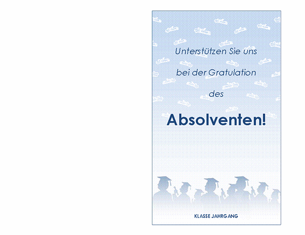 Einladung zur Abitursparty (Abiparty-Design, mittig gefaltet) Einladung zur Abitursparty (Abiparty-Design, mittig gefaltet)