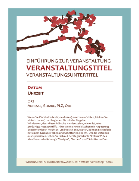 Frühlings-Veranstaltungshandzettel Frühlings-Veranstaltungshandzettel