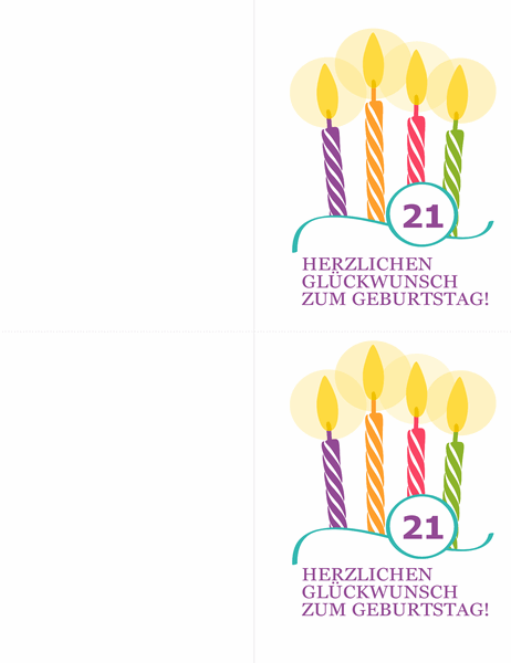 Geburtstagskarten für besondere Geburtstage (2 pro Seite, für Avery 8315)