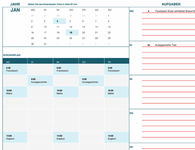 Excel Vorlagen