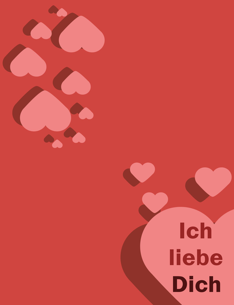 Ich liebe Dich-Karte (vierfach gefaltet) Ich liebe Dich-Karte (vierfach gefaltet)