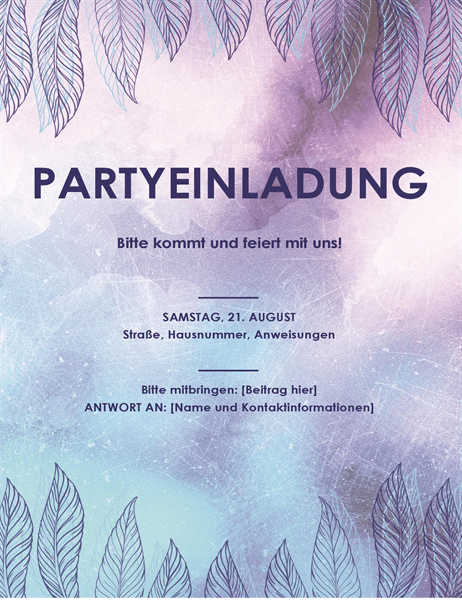 Partyeinladungs-Handzettel