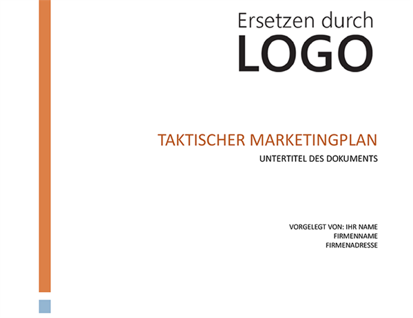 Taktischer Geschäftsmarketingplan Taktischer Geschäftsmarketingplan