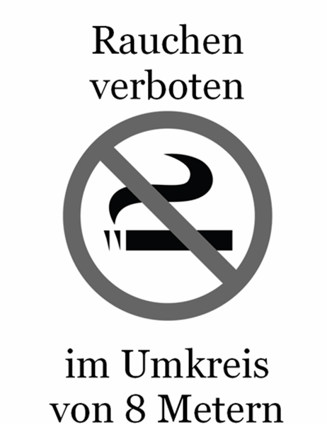 Schild Rauchen Verboten Schwarz Und Weiss