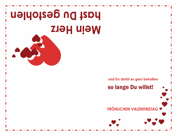 Karte zum Valentinstag (Herzdesign, vierfach gefaltet) Karte zum Valentinstag (Herzdesign, vierfach gefaltet)