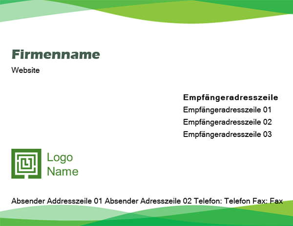 Umschlag (Design „Grüne Welle“) Umschlag (Design „Grüne Welle“)