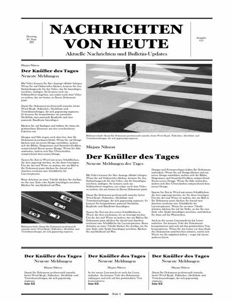 Traditionelle Zeitung