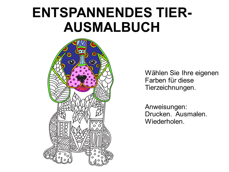 Tierdoodles-Entspannungsmalbuch Tierdoodles-Entspannungsmalbuch